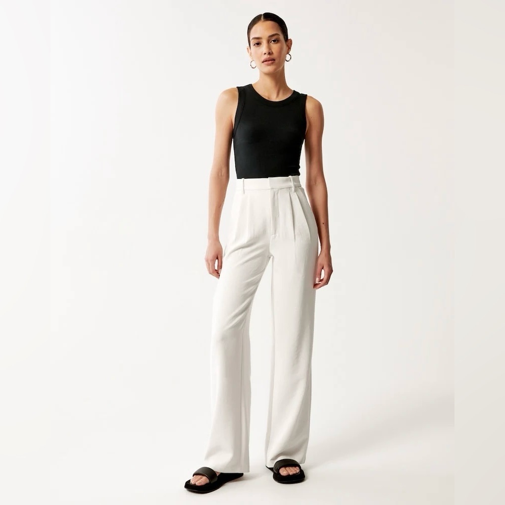 NWT Daisy Grace White Wide-Leg Pants XS